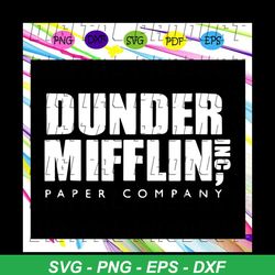 Dunder Mifflin Paper Company Svg, The Office Svg, Dunder Miffin Svg, Michael Scott For Silhouette, Files For Cricut, SVG