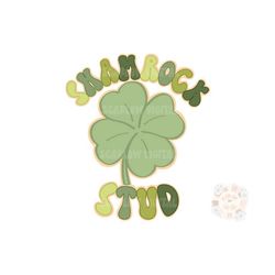 shamrock stud png-saint patricks day sublimation digital design download-clover png, leprechaun png, rainbow png, st pat