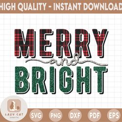 Merry and Bright Png, Merry Christmas Sublimation Png, Christmas Sublimation Design Download, Merry and Bright Sublimati