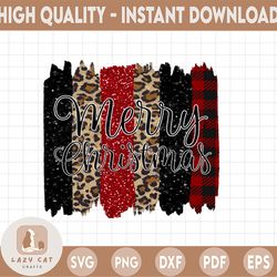 Merry Christmas Leopard Buffalo Plaid PNG files, Christmas Sublimation Designs Downloads, DTG PNG Printing, Instant Digi
