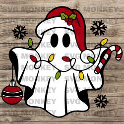 Christmas Santa Ghost Svg Png, Santa Minion Svg, Layered Christmas Ghost Svg, Xmas Ghost Svg Files , SVG EPS DXF PNG
