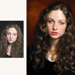 custom painting from photo, portrait from your photo, painting from photo, personalized portrait, digital portrait