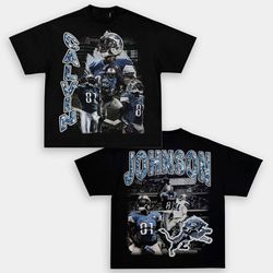 Vintage Bootleg Calvin Johnson Shirt, Football shirt, Classic 90s Graphic Tee, Johnson Fan Gift, Detroit Tshirt, Retro,