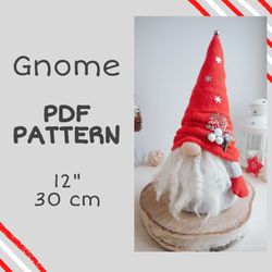 Easy to make gnome pattern, Sewing printable PDF sample