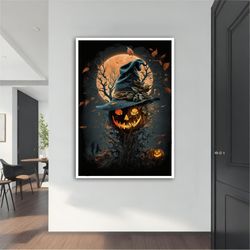 halloween wall art, hallowan canvas halloween home decor, halloween wall decor, halloween decoration, gothic home decor,