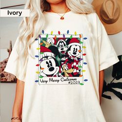 mickey and friends polaroid shirt, very merry christmas 2023 shirt, mickey christmas,minnie christmas,christmas disney f