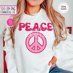 sparkly faux glitter peace png, free commercial use, trendy pink peace sign png, sublimation, digital download, retro