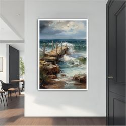 Sea Landscape, Sea Wall Art, Sea Canvas, Landscape Wall Art, Landscape Canvas, Nature Wall Art, Nature Canvas, Sunset Wa