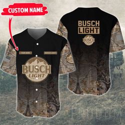 personalized deer hunting busch light baseball jersey