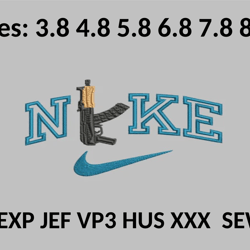 nike ak47 embroidery, embroidery design, embroidery machine, embroidery files