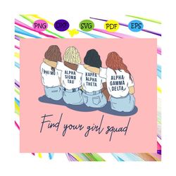 find your girl squad, kappa delta svg, alpha kappa alpha, kappa kappa gamma, vintage kappa svg, kappa alpha theta,files