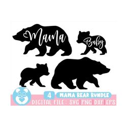 mama bear svg,mommy svg,baby bear svg,bear family svg,bear silhouette svg,mom shirt design,mother's day,mom to be svg,di