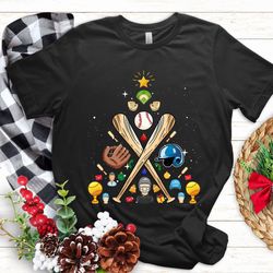 funny baseball christmas tree xmas gift t shirt,baseball christmas tree baseball xmas gift t shirt, baseball christmas s