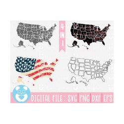 usa map svg, usa state svg,usa svg, map svg, america svg,united states map svg, cut files for silhouette,travel svg,dxf,