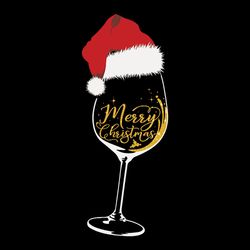 best christmas wine glass shirt png file xmas santa hat svg, christmas svg, logo christmas svg, instant download