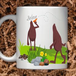 cute bigfoot coffee mug, 11 or 15oz coffee mug, introvert coffee mug, fall coffee mug, hiker gift, c