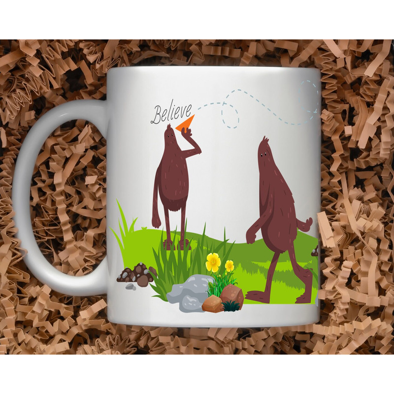 Cute Bigfoot Coffee Mug 11 or 15oz Coffee Mug Snarky Gift Idea Introvert Coffee Mug Fall Coffee Mug Hiker Gift Cryptid Mug - 1.jpg