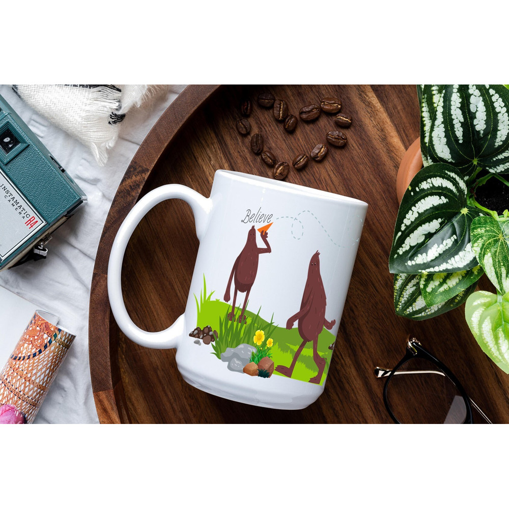 Cute Bigfoot Coffee Mug 11 or 15oz Coffee Mug Snarky Gift Idea Introvert Coffee Mug Fall Coffee Mug Hiker Gift Cryptid Mug - 2.jpg