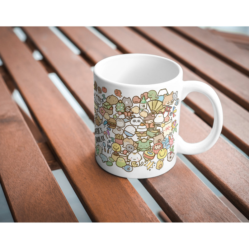 Character Coffee Mug  11oz Coffee Mug  Nerdy Gift Idea  Where's Waldo Inspired  Pokemon Gift  Snorlax Coffee Mug  Snorlax Mug - 5.jpg