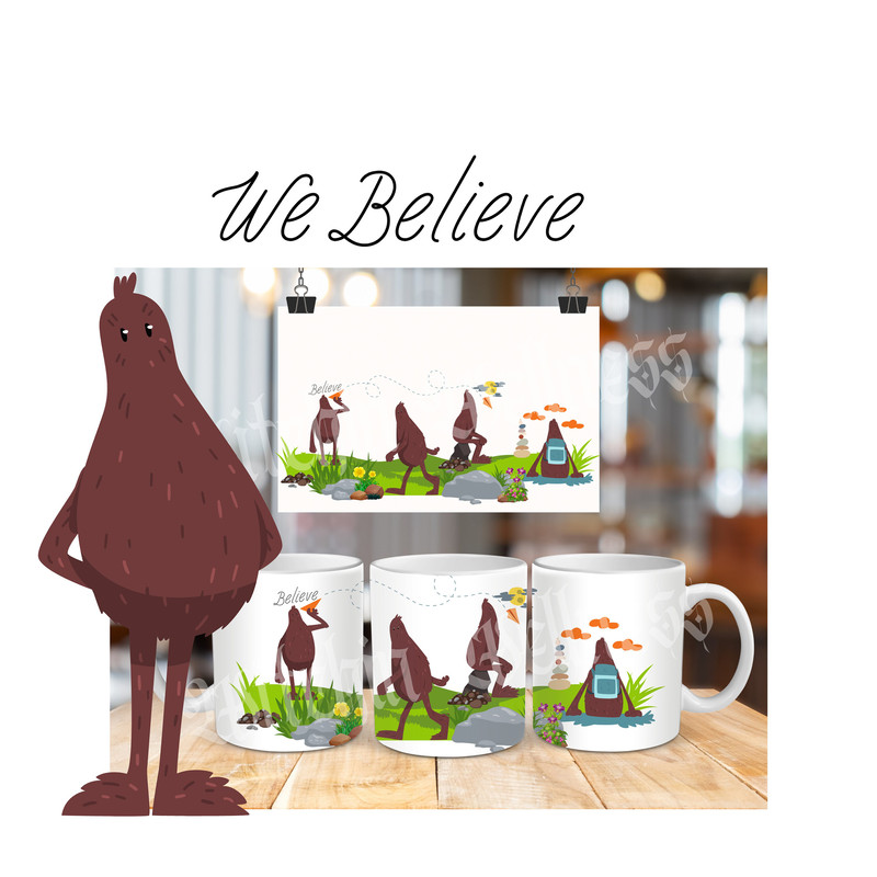 Cute Bigfoot Coffee Mug 11 or 15oz Coffee Mug Snarky Gift Idea Introvert Coffee Mug Fall Coffee Mug Hiker Gift Cryptid Mug - 4.jpg