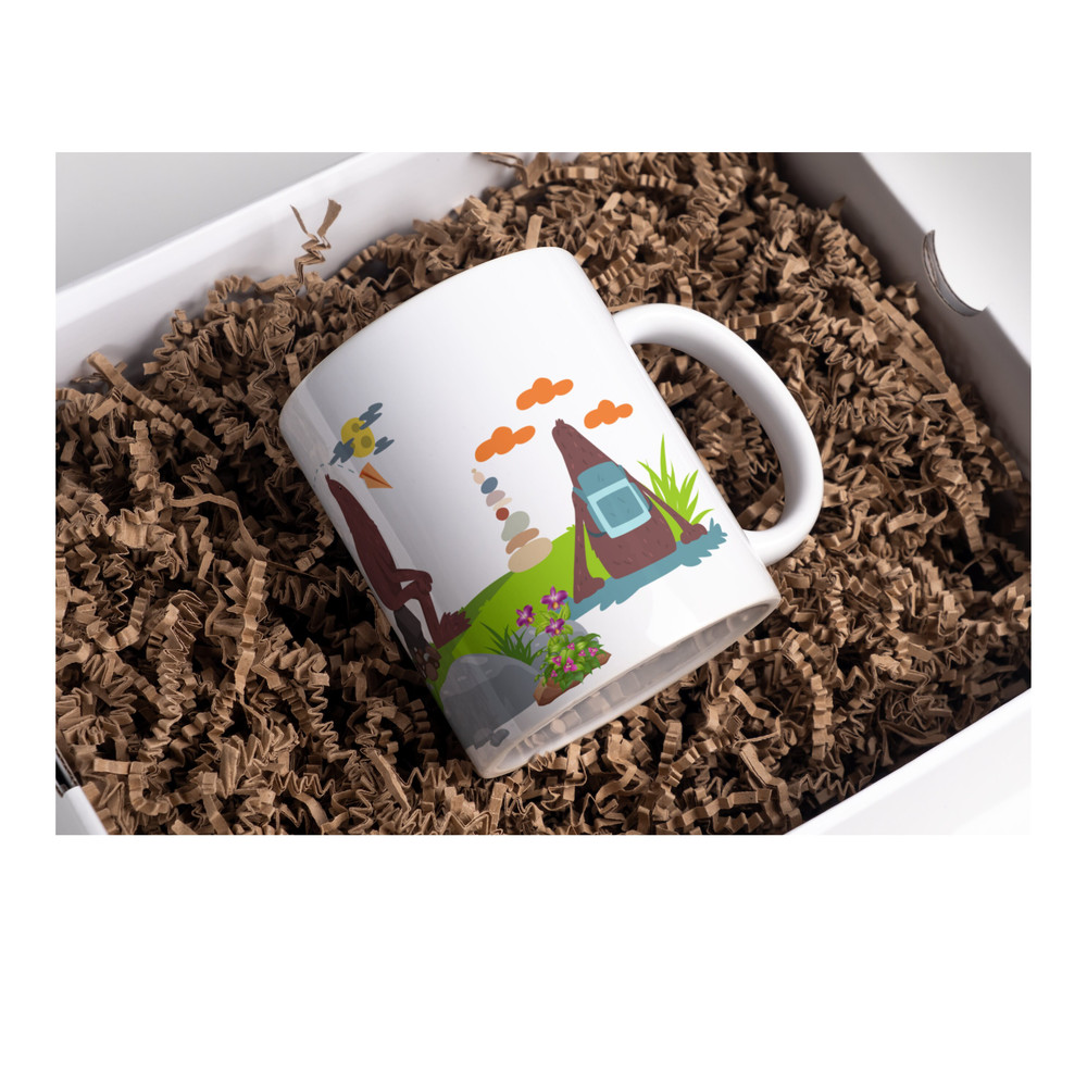 Cute Bigfoot Coffee Mug 11 or 15oz Coffee Mug Snarky Gift Idea Introvert Coffee Mug Fall Coffee Mug Hiker Gift Cryptid Mug - 6.jpg