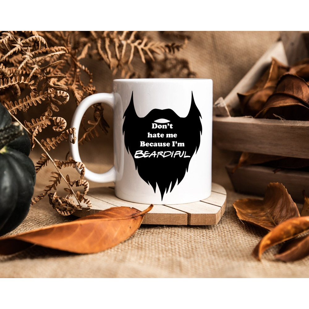 Sarcastic Coffee Mug 11 or 15oz Coffee Mug Snarky Gift Idea Beardiful No Shave November Beard Gift - 2.jpg