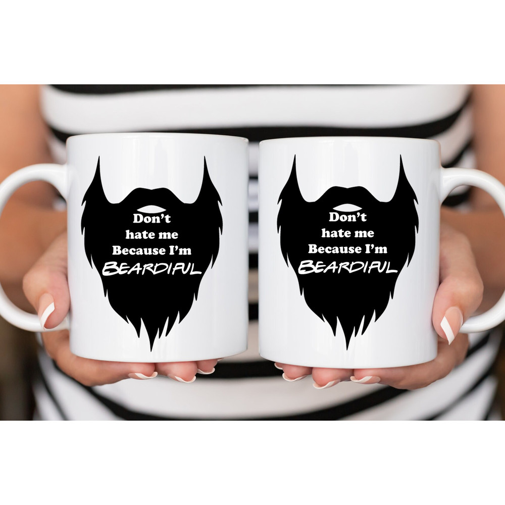 Sarcastic Coffee Mug 11 or 15oz Coffee Mug Snarky Gift Idea Beardiful No Shave November Beard Gift - 3.jpg