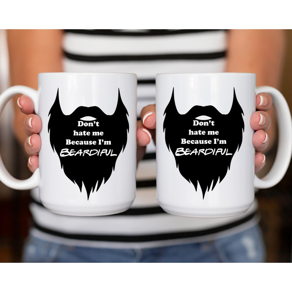 Sarcastic Coffee Mug 11 or 15oz Coffee Mug Snarky Gift Idea Beardiful No Shave November Beard Gift - 4.jpg