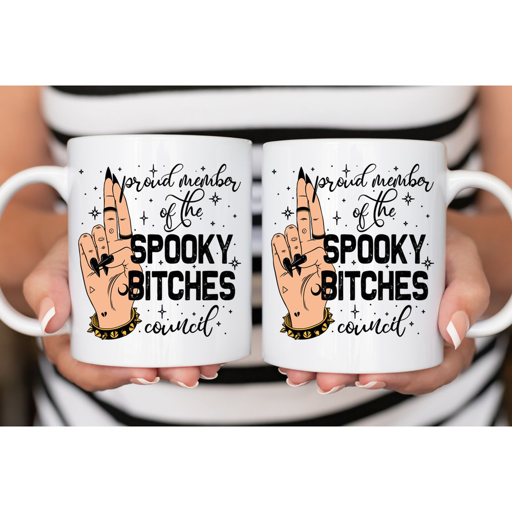 Sarcastic Coffee Mug, 11 or 15oz coffee mug, snarky gift idea witchy mug, spooky bitches club mug - 2.jpg