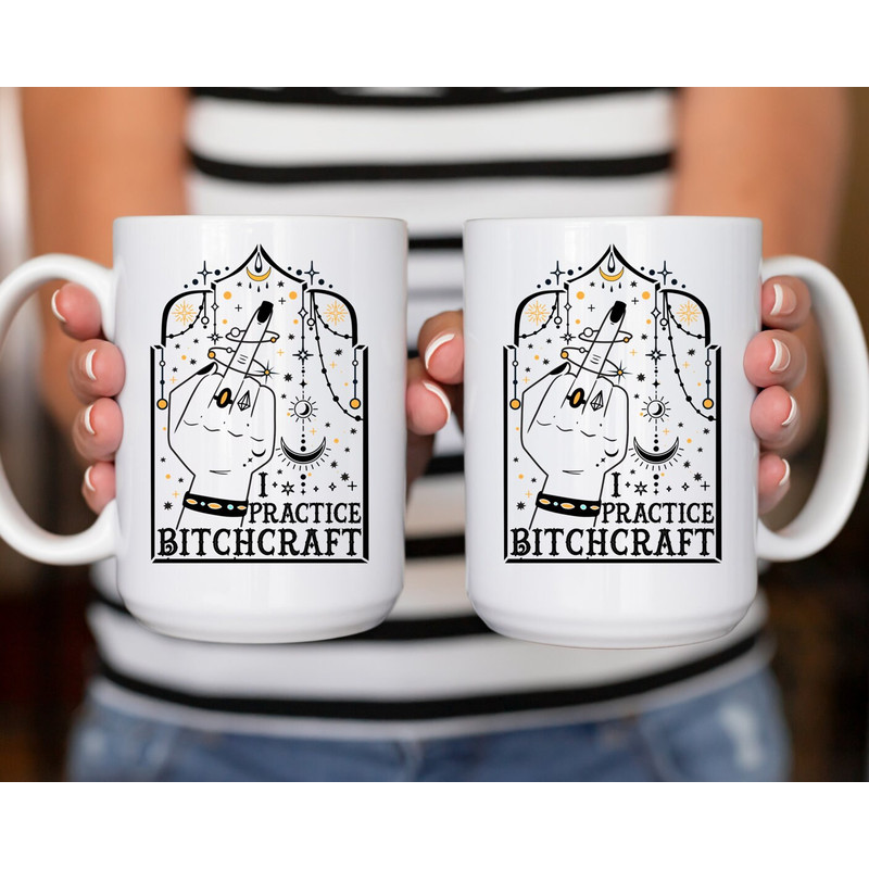 Sarcastic Coffee Mug, 11 or 15oz coffee mug, snarky gift idea witchy mug, bitchcraft coffee mug - 4.jpg