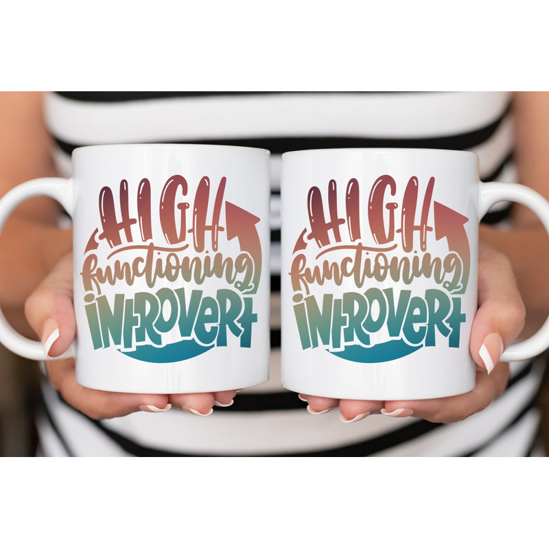 Sarcastic Coffee Mug, 11 or 15oz coffee mug, snarky gift idea, high functioning introvert mug, fall color coffee mug - 2.jpg