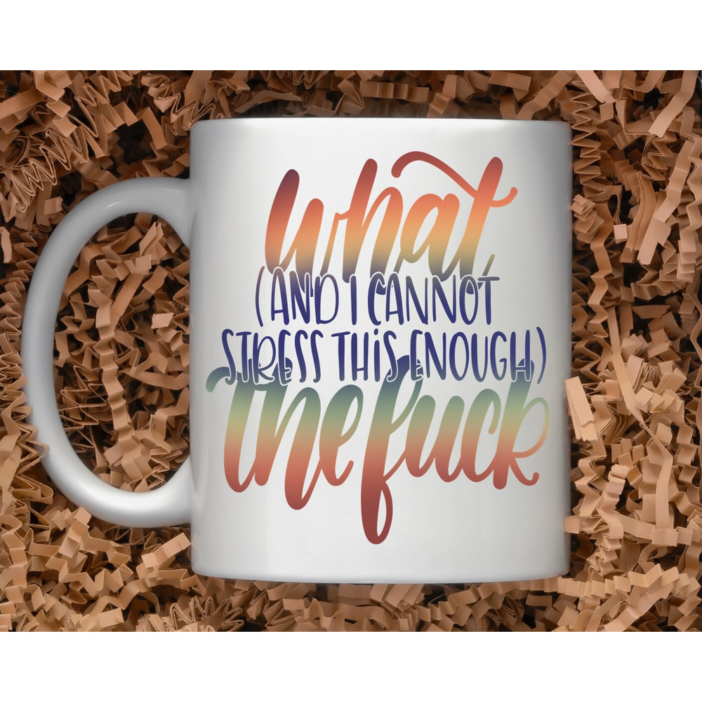 Sarcastic Coffee Mug, 11 or 15oz coffee mug, snarky gift idea, WTF mug, fall color coffee mug - 1.jpg