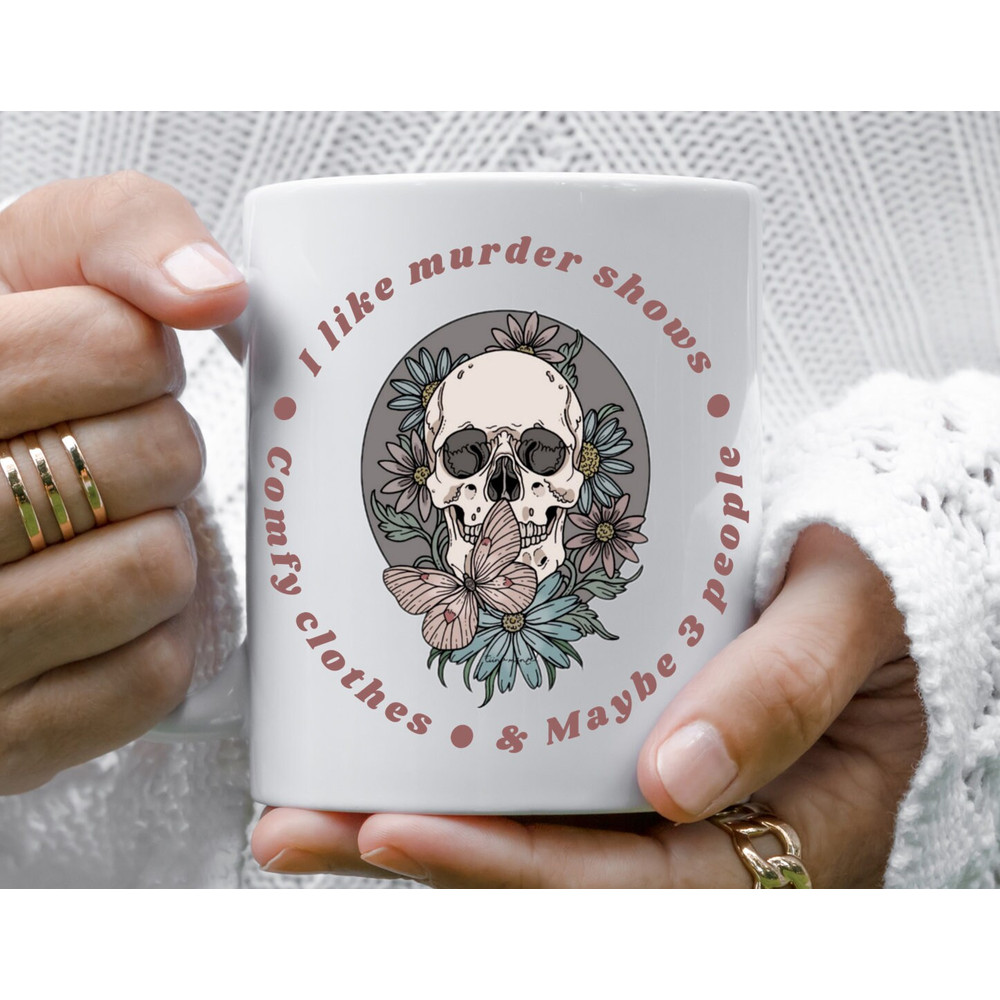 Spooky Coffee Mug 11 or 15oz Coffee Mug Halloween Mug Comfy Clothes Murder Shows Mug Introvert Gift Idea - 2.jpg