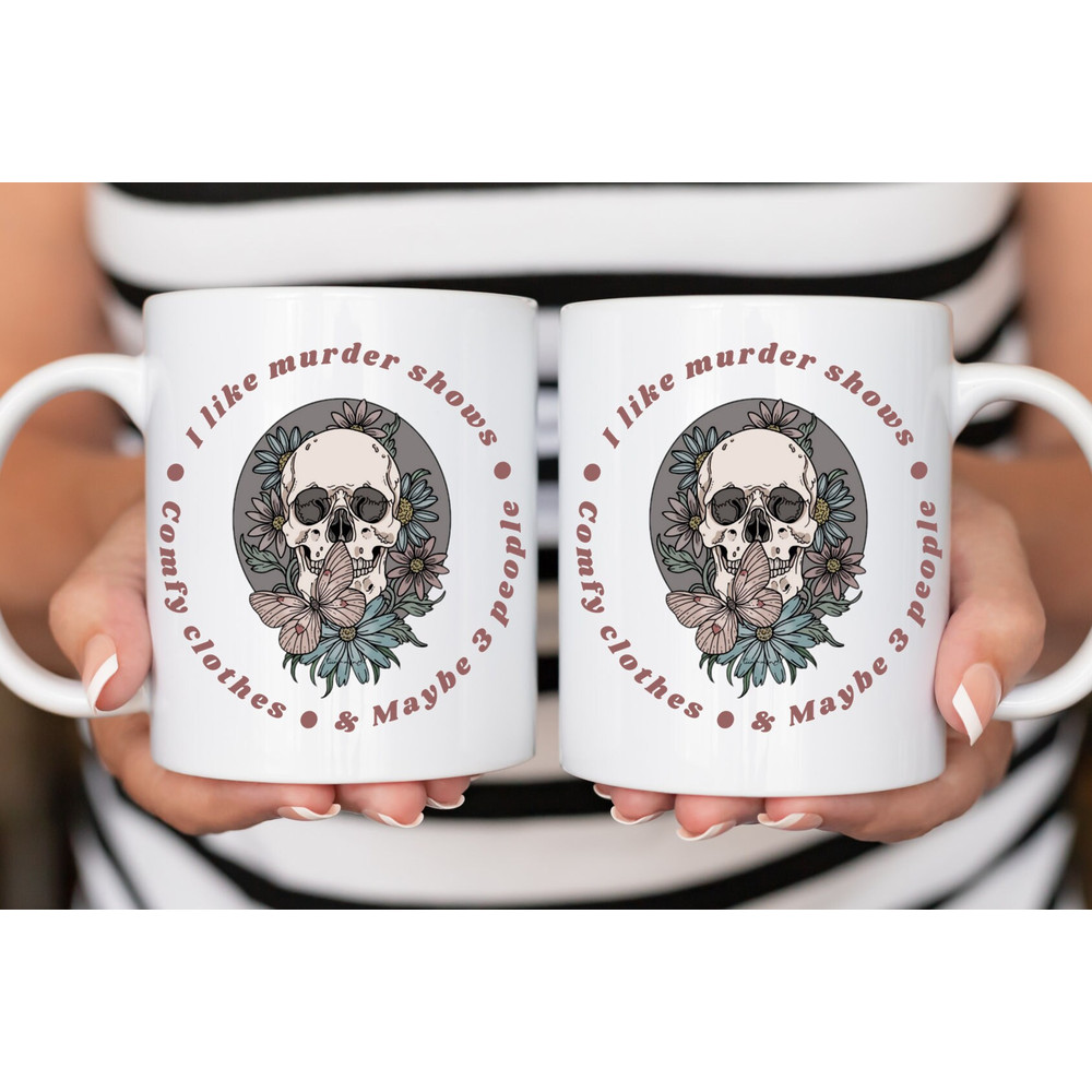 Spooky Coffee Mug 11 or 15oz Coffee Mug Halloween Mug Comfy Clothes Murder Shows Mug Introvert Gift Idea - 3.jpg