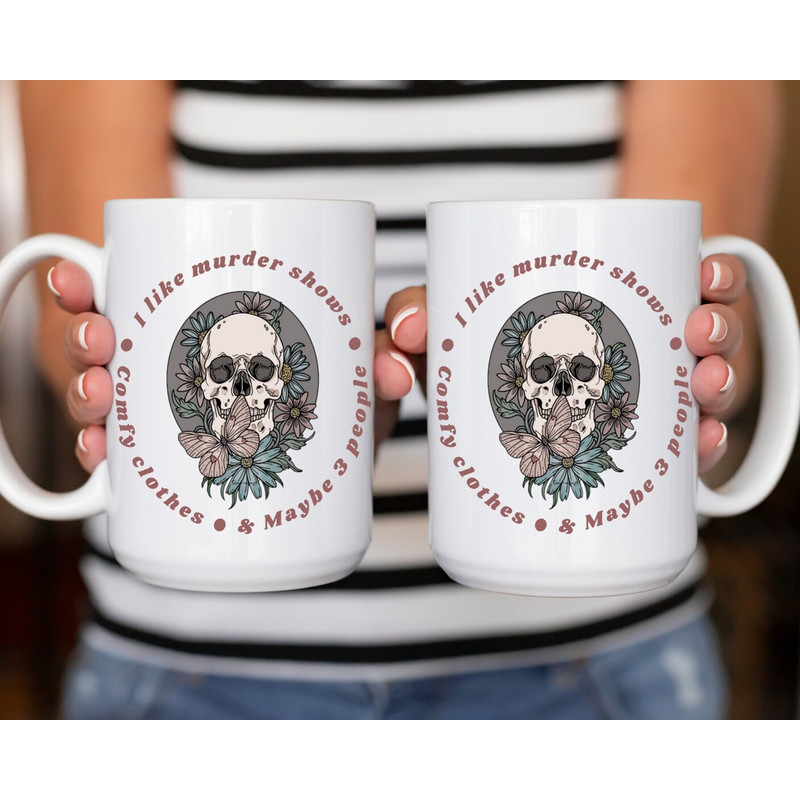 Spooky Coffee Mug 11 or 15oz Coffee Mug Halloween Mug Comfy Clothes Murder Shows Mug Introvert Gift Idea - 4.jpg