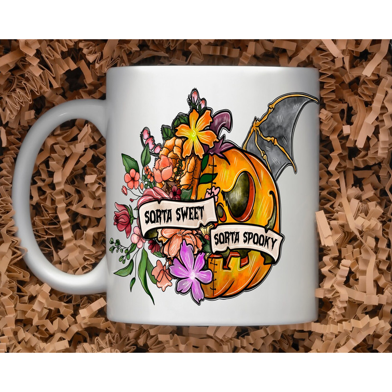 Spooky Coffee Mug 11 or 15oz Coffee Mug Halloween Mug Sorta Spooky Sorta Sweet Sarcastic Coffee Mug Sorta Spooky Coffee Mug - 1.jpg