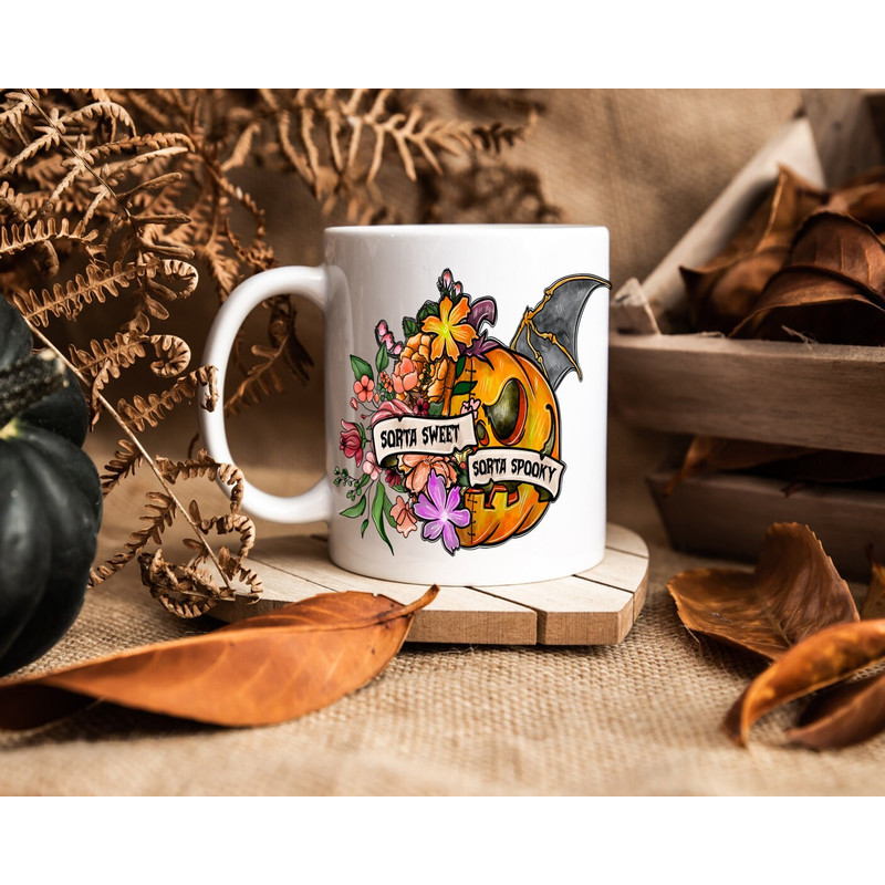 Spooky Coffee Mug 11 or 15oz Coffee Mug Halloween Mug Sorta Spooky Sorta Sweet Sarcastic Coffee Mug Sorta Spooky Coffee Mug - 2.jpg