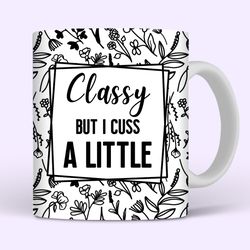 classy but i cuss a little funny mug