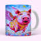 Flying Pig Mug Wrap, 11oz and 15oz Mug Wrap Sublimation PNG, Funny Inspirational Pig Mug Design, Anything Is Possible Digital Download - 1.jpg
