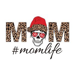 mom life christmas skull png, sublimation design, momlife christmas png, mom png, logo christmas svg, instant download