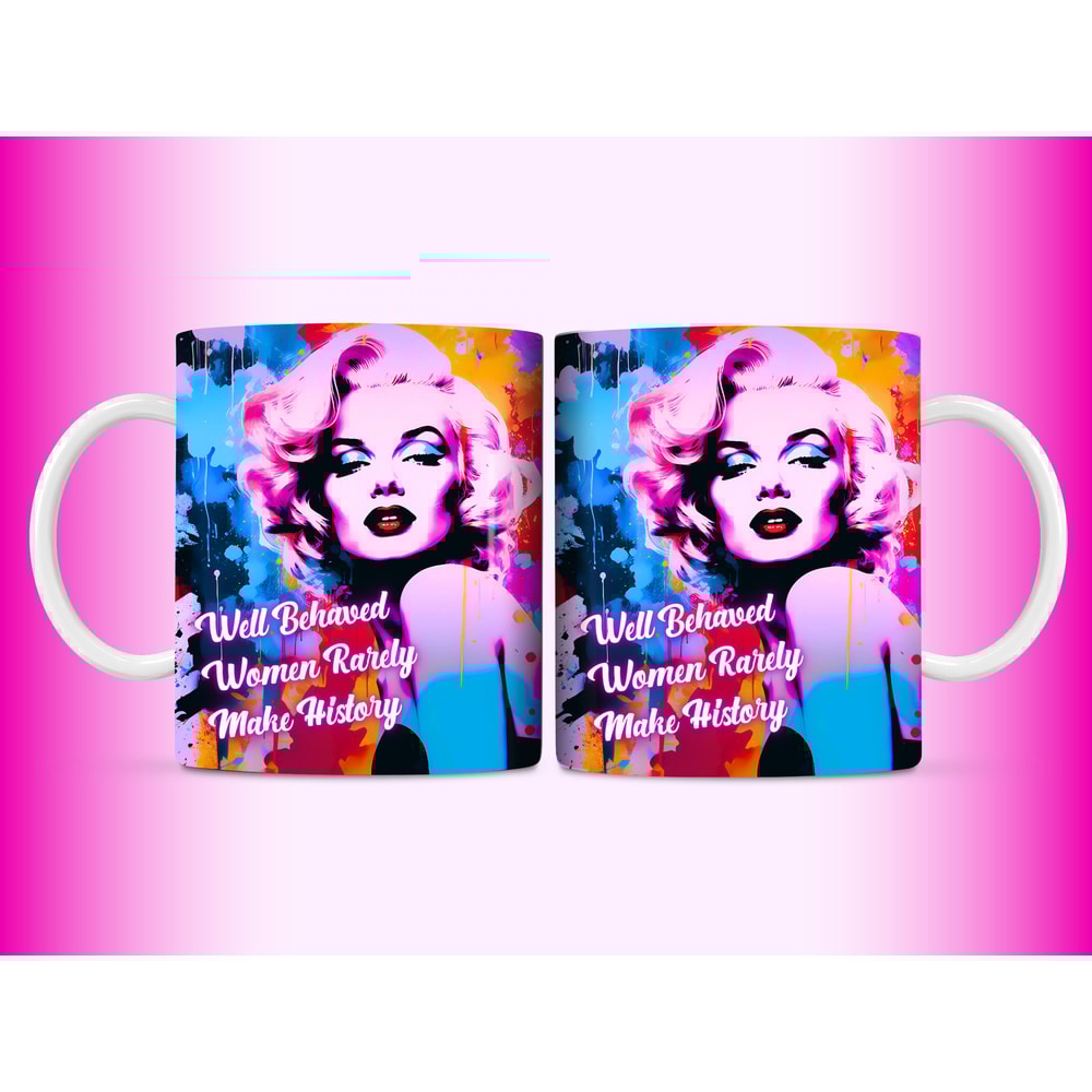 Marilyn Monroe Mug Wrap, 11oz and 15oz Mug Sublimation Design, Graffiti Style Inspirational Pop Art Cool Mug PNG, Instant Digital Download - 3.jpg