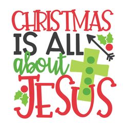 christmas is all about jesus svg eps png dxf cutting file, christmas svg file, logo christmas svg, instant download