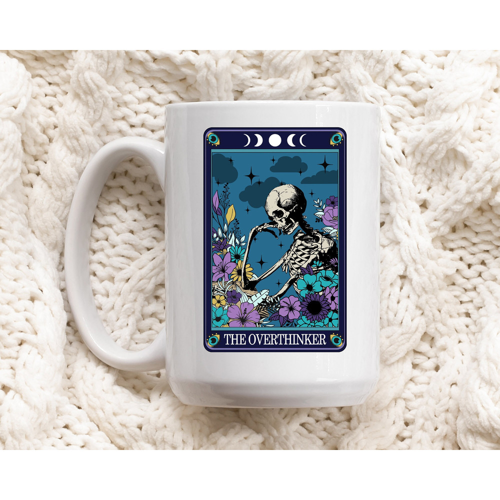 Coffee Mug - The Overthinker Tarot Card Mug - Anxiety Mug - 1.jpg
