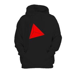 tetra minimal tetrahedron house triangle sacred geometry platonic solids five elements fire hoodie