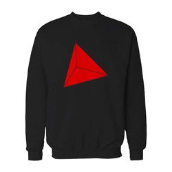tetra minimal tetrahedron house triangle sacred geometry platonic solids five elements fire sweatshirt