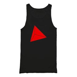 tetra minimal tetrahedron house triangle sacred geometry platonic solids five elements fire tank top
