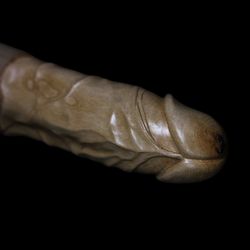 Wooden penis 268, erotic art sculpture, wooden penis sculpture, adult content.