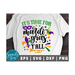 mardi gras svg cut file cricut cameo it's time for mardi gras y'all svg png fat tuesday carnival svg beads svg fat tuesday carnival svg