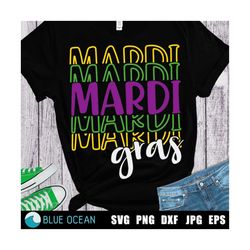 mardi gras svg, mardi gras png, mardi gras shirt svg, stacked words, glitter png included