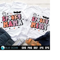 spooky mama svg spooky mini svg, halloween mama and mini svg, spooky svg, funny halloween svg